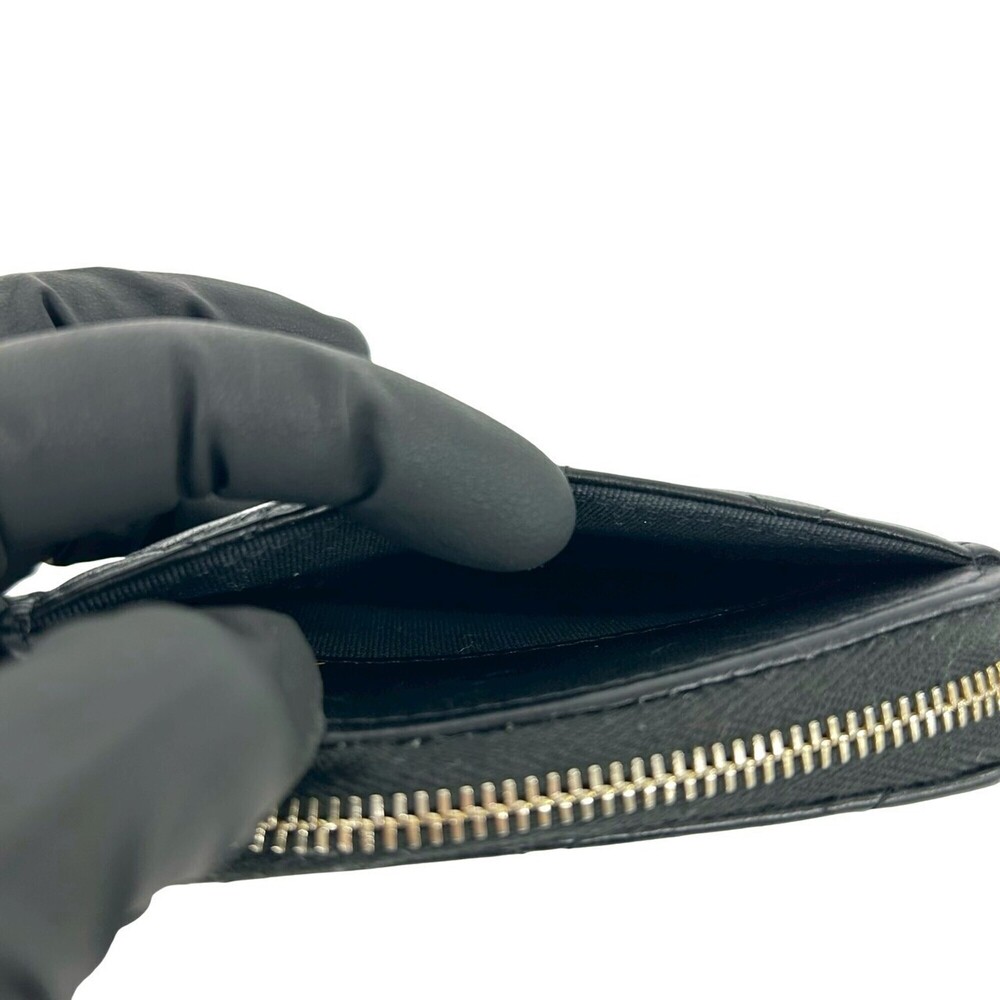 CHANEL Black Lambskin Leather Logo Wallet - Picture 9 of 9